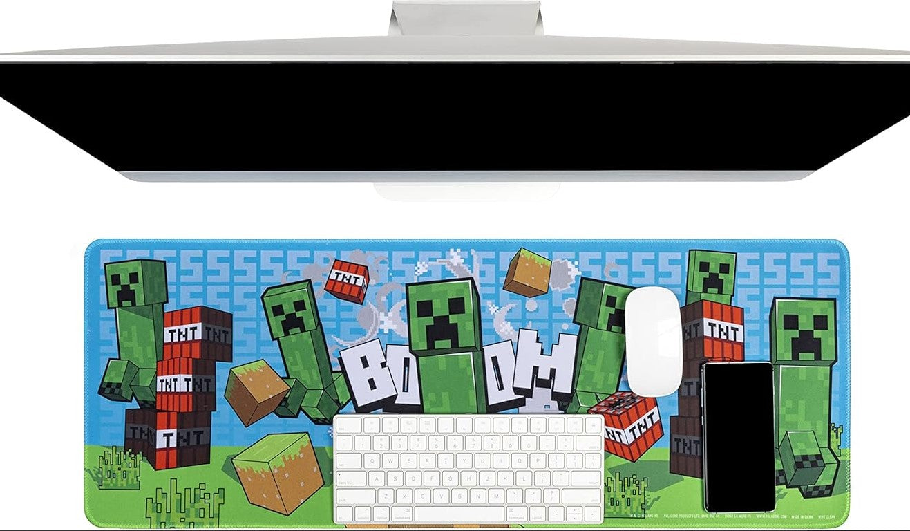 Paladone Minecraft Creeper Large Gaming Mouse Pad for Desk Non-Slip Reinvent Your Space, Choose Size
