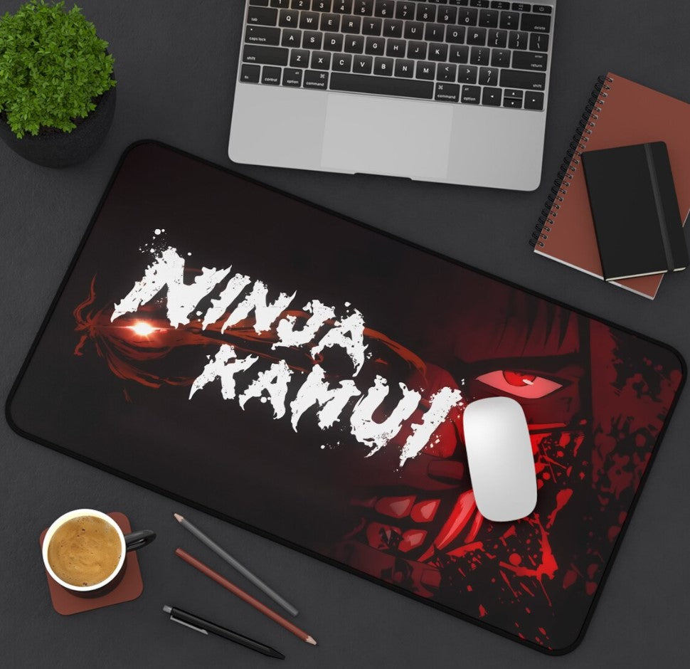 Kamui Anime Deskmat Ninja Desk Mat Cute Art Anime Mouse Pad Trendy Decor Gift Computer Accessories,Choose Size