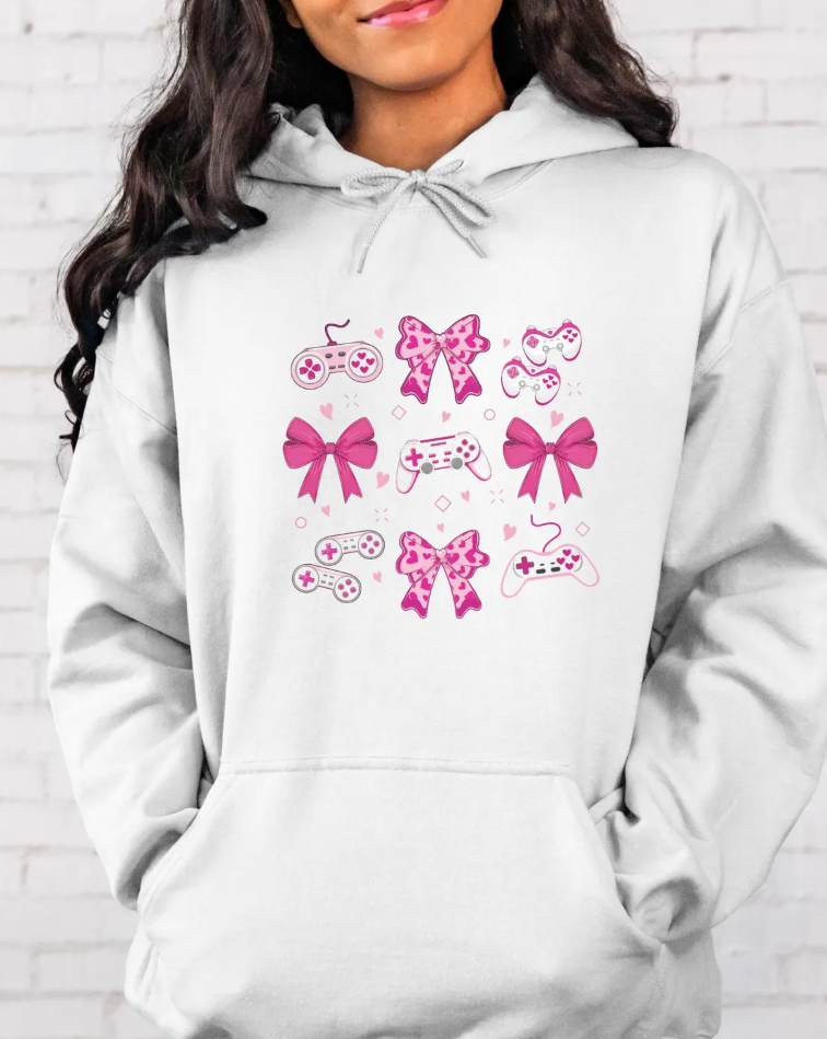 Girl Gamer Valentine's Day Hoodie, Cozy Gamer, Coquette Gamer, Gamer Gifts, Valentine's Gamer, Gift For Gamer, Gamer Girl Sweatshirt, Cozy