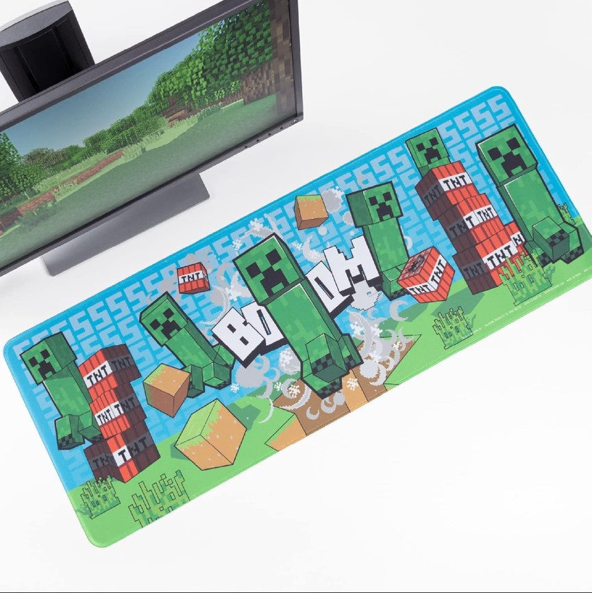 Paladone Minecraft Creeper Large Gaming Mouse Pad for Desk Non-Slip Reinvent Your Space, Choose Size