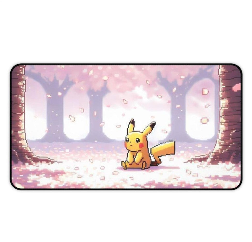 Cute Pikacho Desk Mat Gaming Mouse Pad Anime Decor Office Accessories Gift for Pokemon Fans Desk Decor,Choose Size