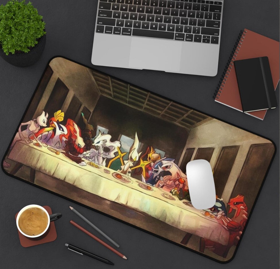 Pokemon Last Supper Desk Mat, Mouse Pad, Anime, Cute, Lofi Gamer Gift Collection,Choose Size