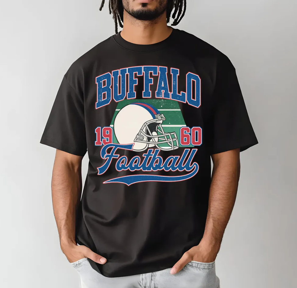 Buffalo Football T shirt, Retro Style Buffalo Bills T-Shirt , Sports Fan Apparel, Vintage Inspired, Trendy Outfit
