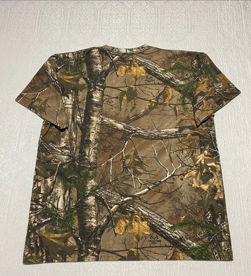 Russell Outdoors Camo T Shirt Men's Waubee Lake Lodge Lakewood Wisconsin