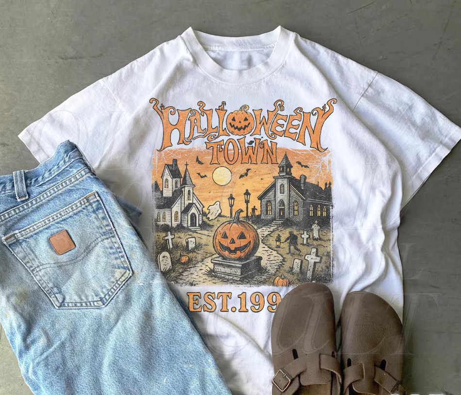Halloweentown Est 1998 Vintage 90s Style Graphic T-Shirt, Retro Halloween University Spooky Unisex Shirt, Halloween Spooky Gifts