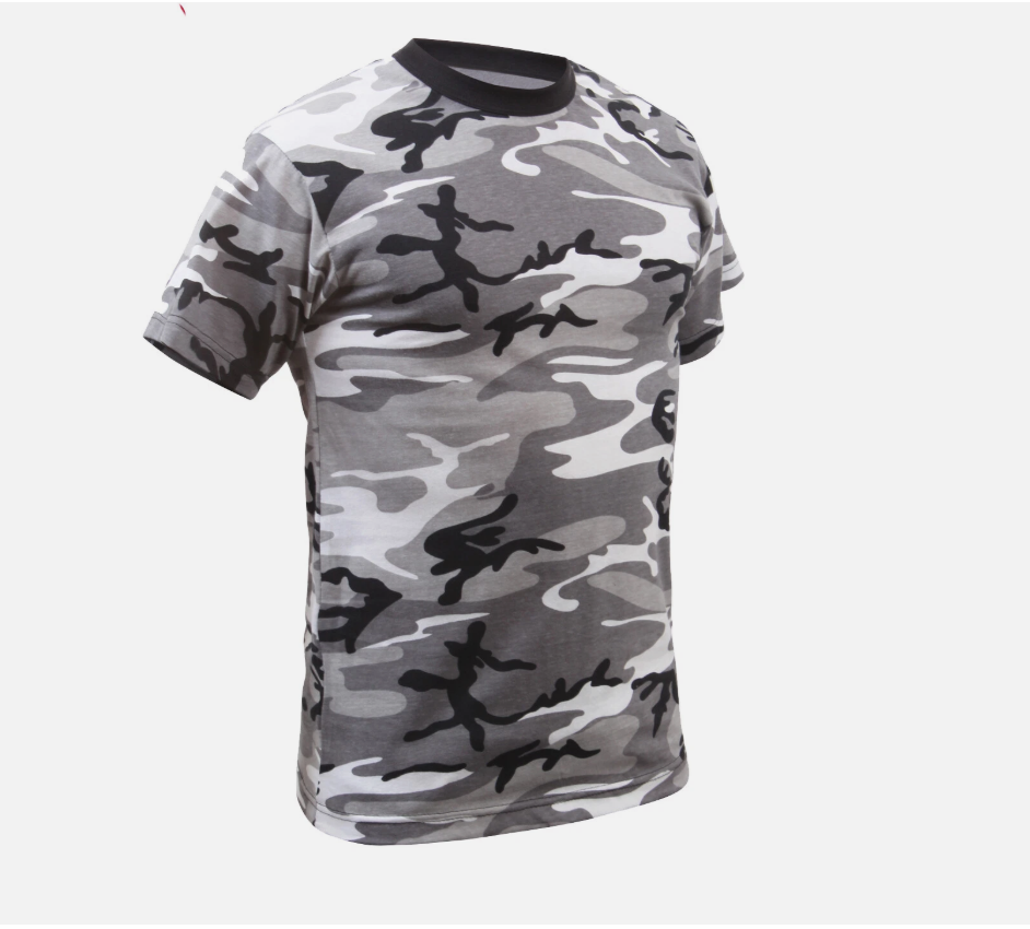 Rothco Camo T-Shirt Military Short Sleeve Tee Army Camouflage Tactical Shirt