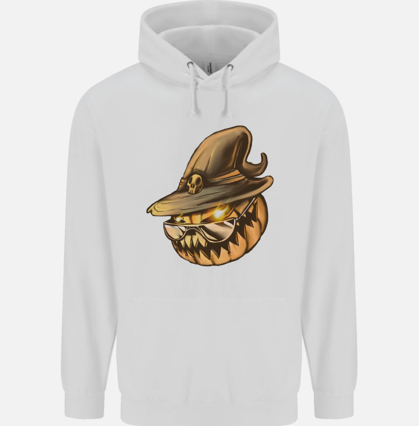 Cool Pumpkin Halloween Mens Hoodie