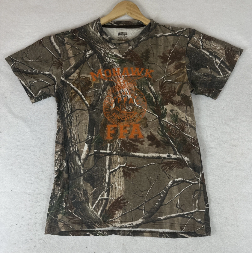 Russell Outdoors Mohawk FFA Realtree Camo Camoflauge Tee T-Shirt Mens