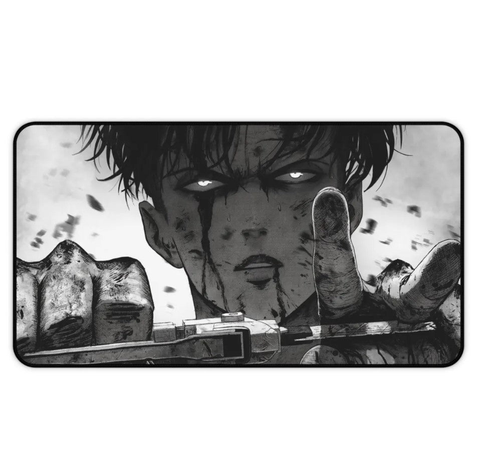 Anime Attack On Titan Levi Desk Mat, Mouse Pad, AOT, Choose Size
