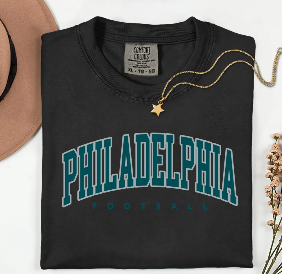 Philadelphia Football T-Shirt, Sports Fan Tee, Philly Game Day Shirt, Football Lover Gift, Philadelphia Eagles Tee