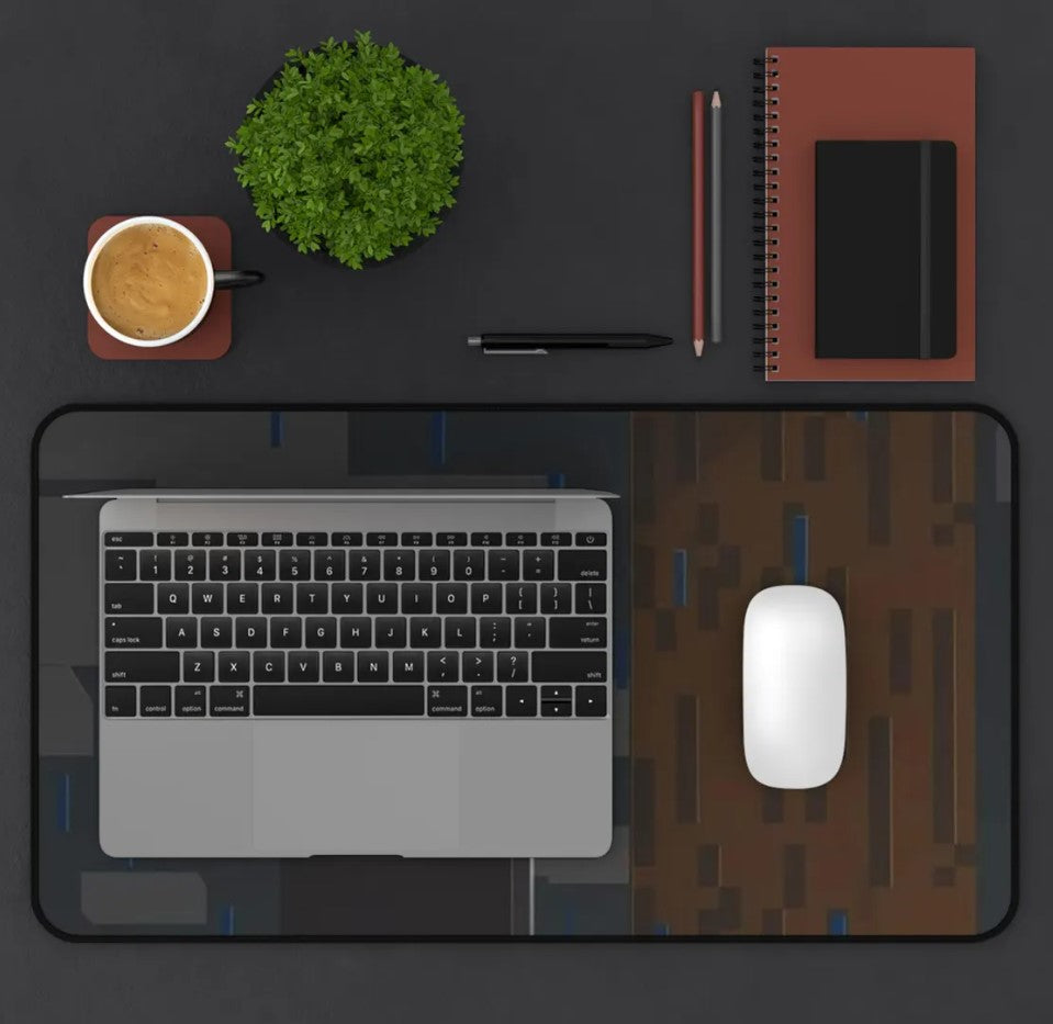 Minecraft-Inspired Desk Mat, Gamer Mouse Pad, Unique Computer Accessory, Kids' Room Decor, Gift for Gaming Enthusiasts, Choose Size