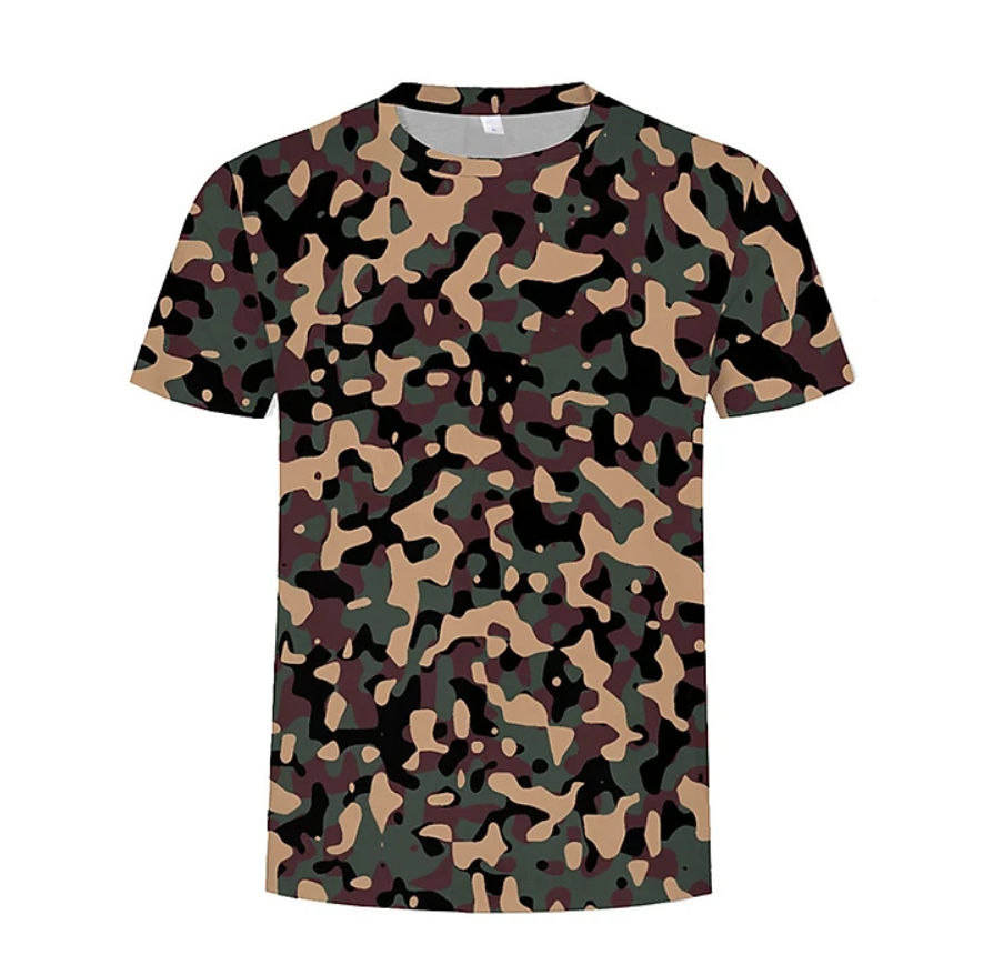 Men's Camo Printed Short Sleeve T-Shirt