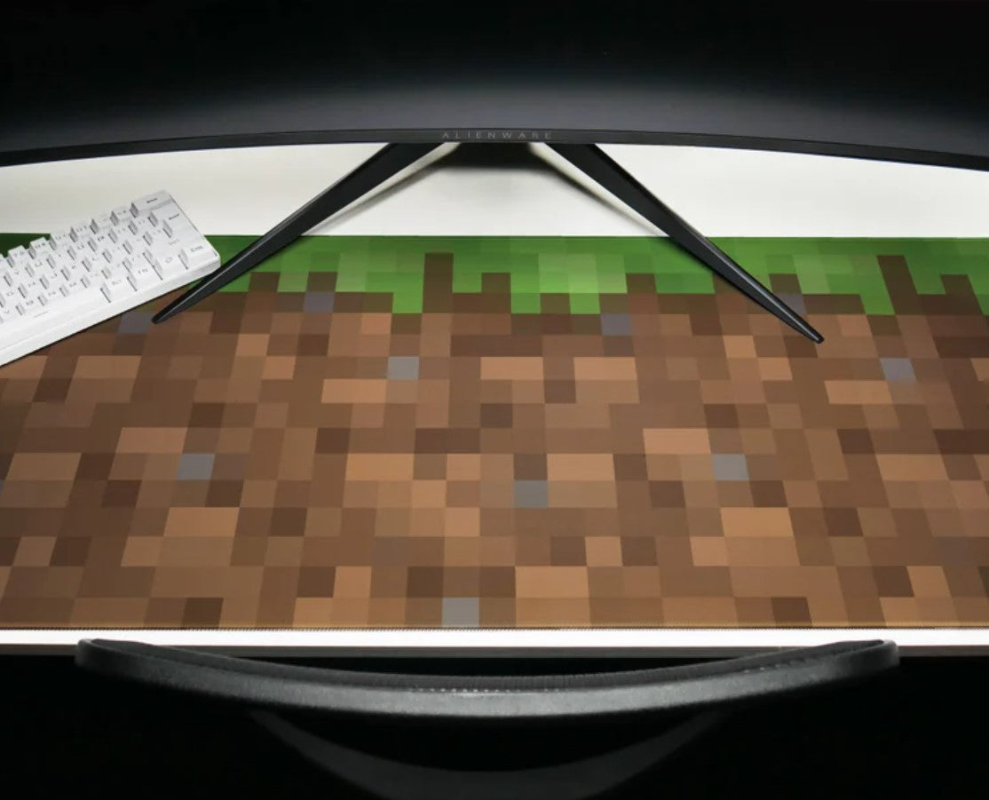 PixelCraft Mouse Pad and Desk Mat Minecraft Perfect Gifts For kid Gamers, Video Games, PC Gaming, Block games Craft 8-bit Crafting games, Choose Size