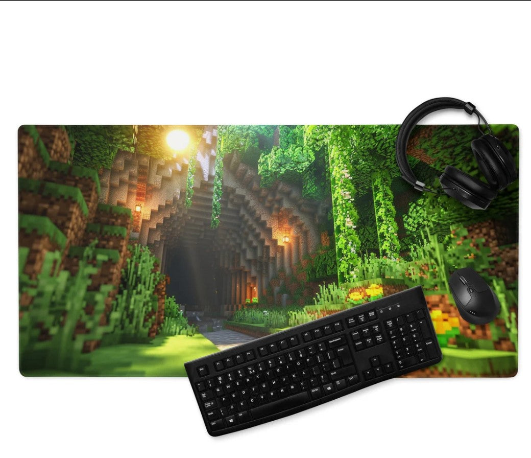 Minecraft-Inspired Mousepad - Vibrant, Non-Slip Gaming Mat for PC Gamers, Perfect Gift for Minecraft Fans, Choose Size