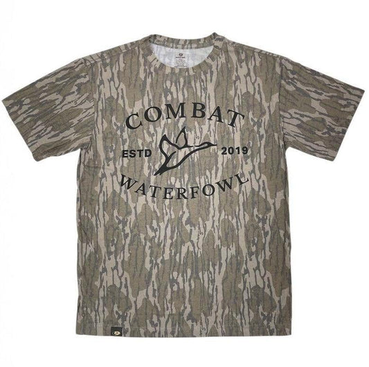 Mossy Oak Black Camo Bottomland Waterfowl Combat Short Sleeve Tee