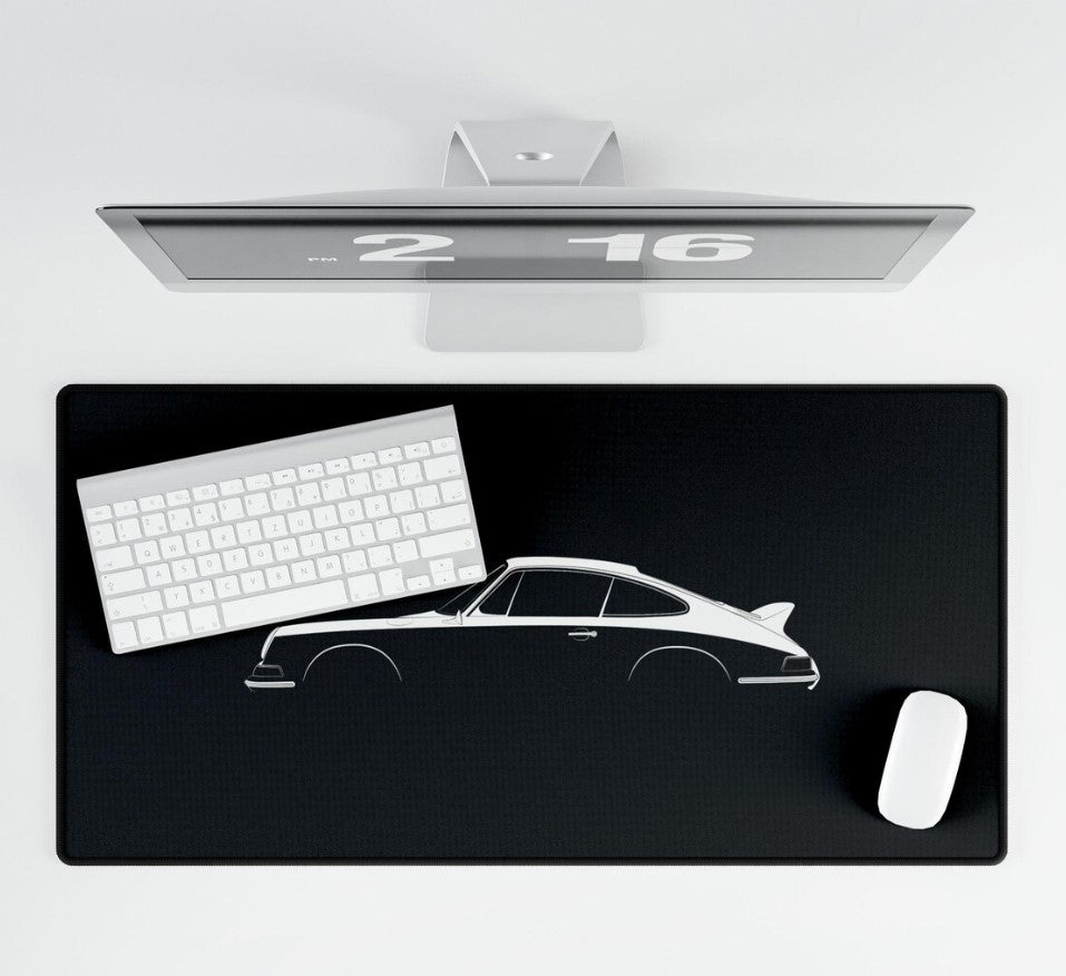 Car Silhouette Desk Mat: Modern Office Decor - Automotive Gift
