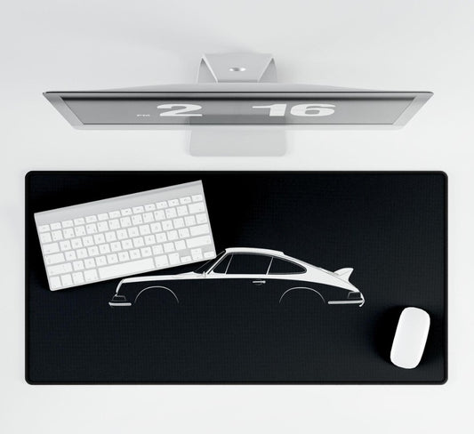 Car Silhouette Desk Mat: Modern Office Decor - Automotive Gift