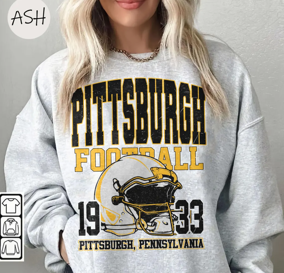 Vintage 90s Pittsburgh Football Comfort Colors Shirt, Vintage Unisex Pittsburgh Crewneck Gift for Football Fan,Oversized Pittsburgh T-Shirt