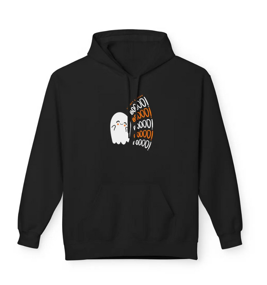 BOO Halloween Hoodie, Ghost Costume Sweatshirt, Scary Trick or Treat Pullover, Spooky Fall Apparel, Haunted House Clothing
