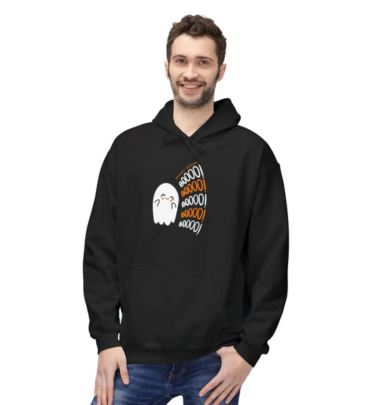 BOO Halloween Hoodie, Ghost Costume Sweatshirt, Scary Trick or Treat Pullover, Spooky Fall Apparel, Haunted House Clothing