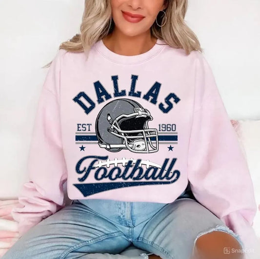 Vintage 90s Style Dallas Football Vintage Style Shirt, Dallas Football Sweatshirt, Cowboy Shirt, Dallas Shirt, Football Shirt, Dallas Fans