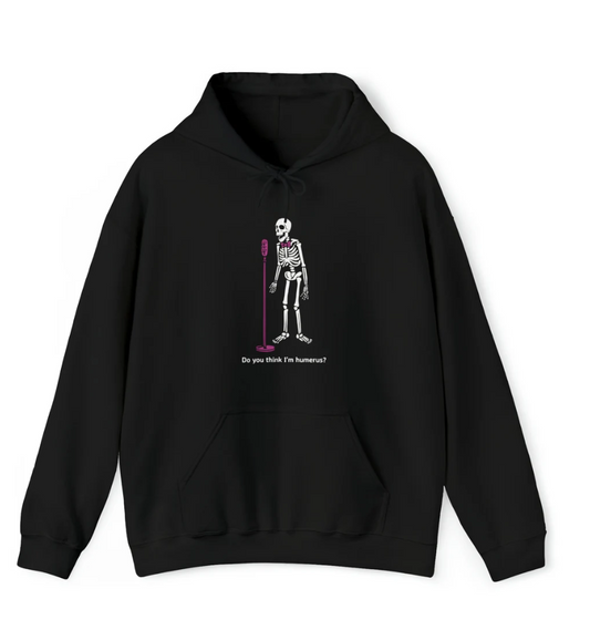 skeleton humor hooded sweatshirt, halloween sweatshirt, halloween hoody, simple halloween hoody UnisexHooded Sweatshirt