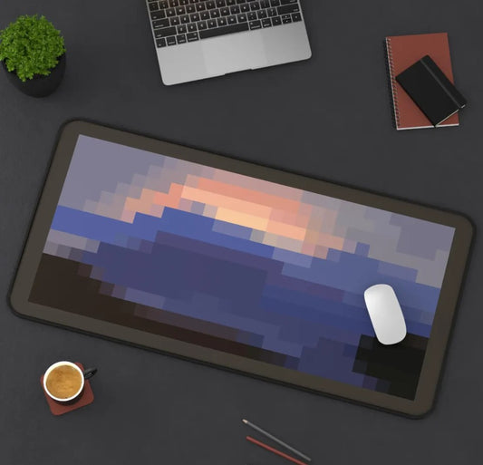Gaming Desk Mat, Minecraft Painting, Gamer Gift, Computer Accessories, Office Decor, Mouse Pad, Workstation Mat, Choose Size