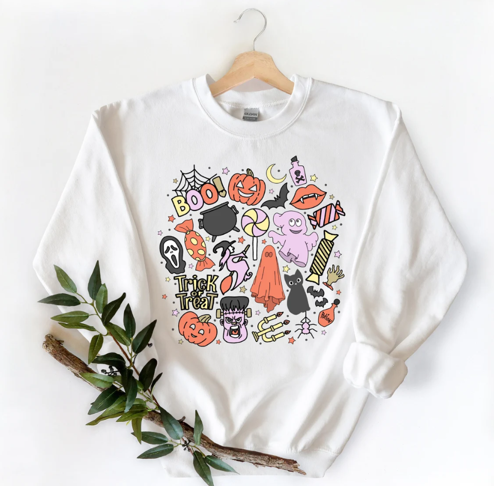 Cute Halloween Theme sweatShirt for Women,  Cute Teacher Halloween SWEATShirts, Mom Halloween SweatShirts