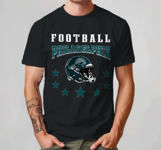 Philadelphia Eagles Football T-Shirt, Philadelphia Football Tee, Eagles Gear, Retro NFL Shirt