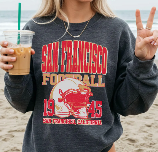Vintage 90s San Francisco Football Vintage Style Comfort Colors T-Shirt, San Francisco Football Tshirt, San Francisco Football Crewneck