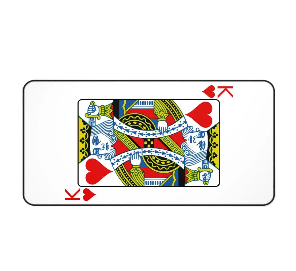 King of Hearts Desk Mat: Neoprene Gaming & Office Decor