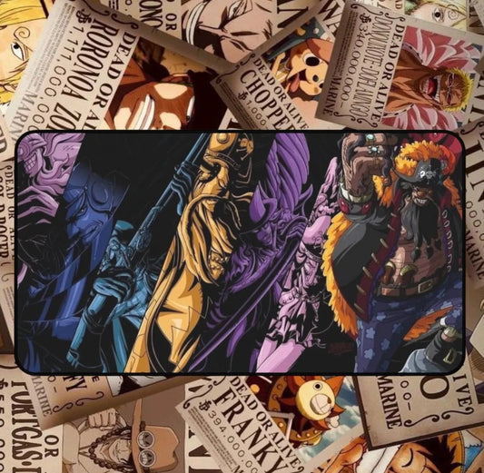 Anime One Piece Black Beard Desk Mat, Mouse Pad, Choose Size