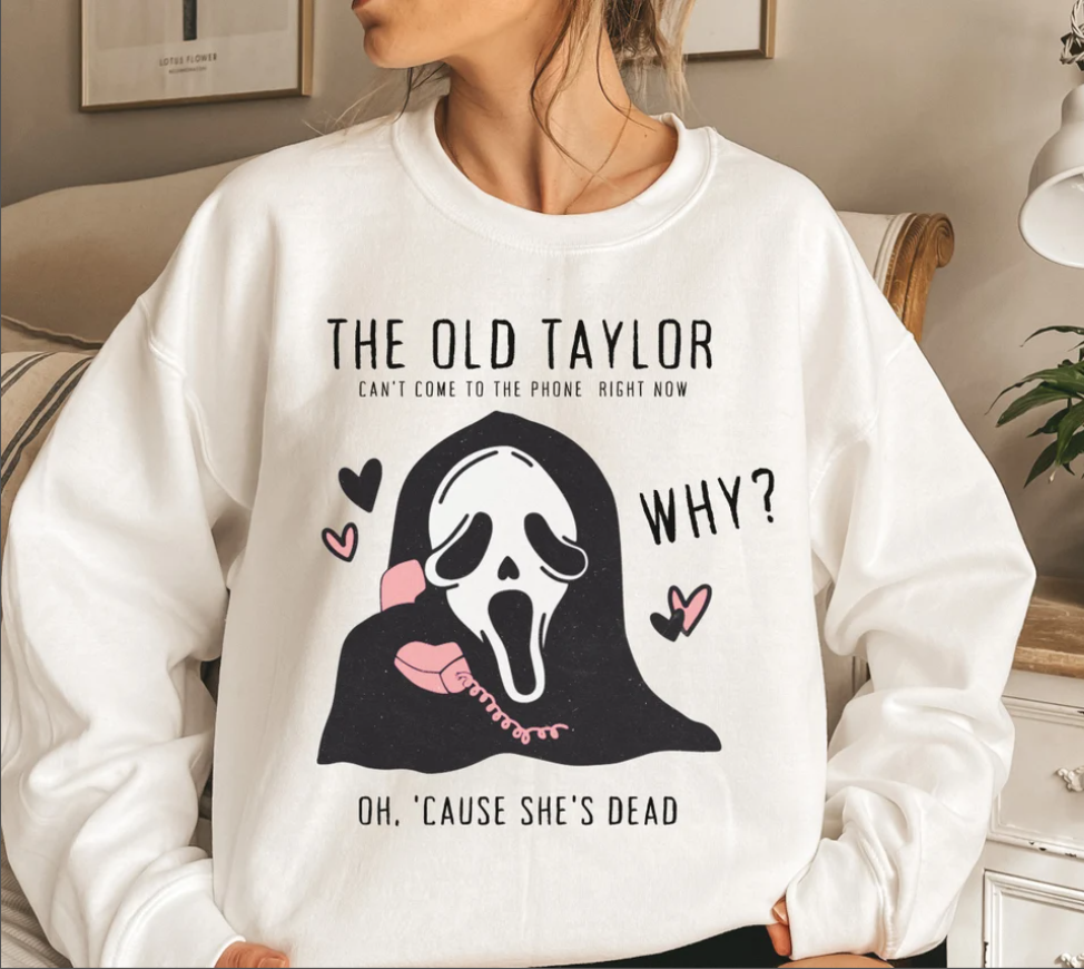 Taylor Halloween Sweatshirt, Scream Sweatshirt, Horror Movie, Taylor Merch, Spooky Taylor, Movie Sweatshirt, What A Ghostly Scene, Long Live