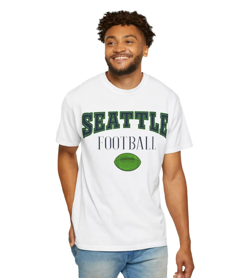 Football Shirt Seattle Seahawks Game Day Tee for Fans, Seahawks Lover Gift, Seattle Sports T-Shirt, Football Fan Apparel