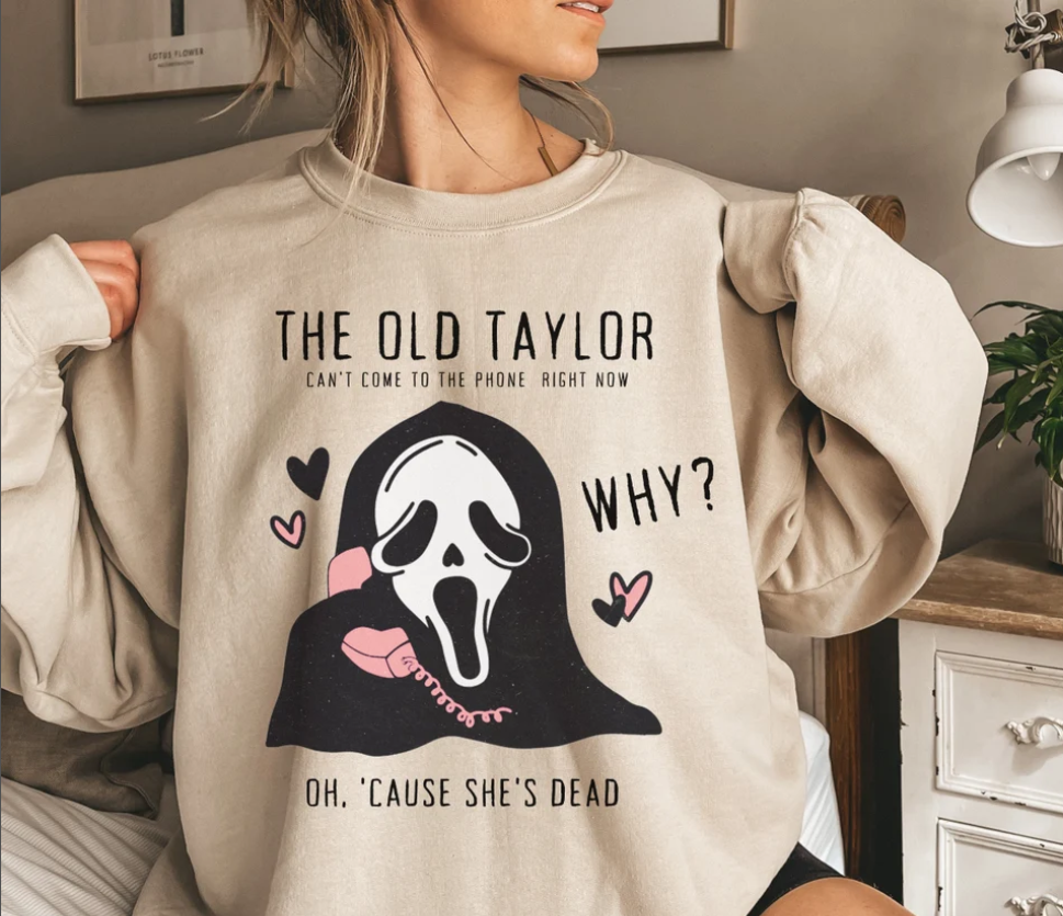 Taylor Halloween Sweatshirt, Scream Sweatshirt, Horror Movie, Taylor Merch, Spooky Taylor, Movie Sweatshirt, What A Ghostly Scene, Long Live