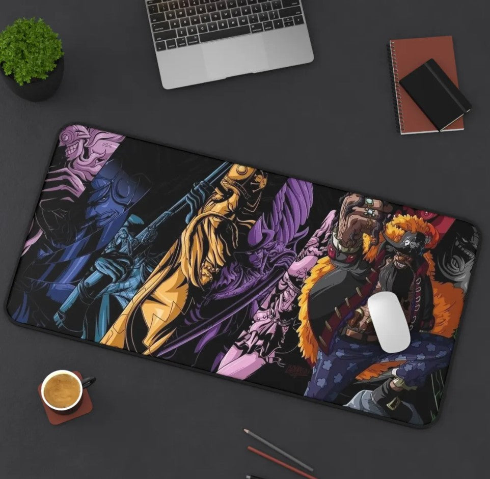 Anime One Piece Black Beard Desk Mat, Mouse Pad, Choose Size