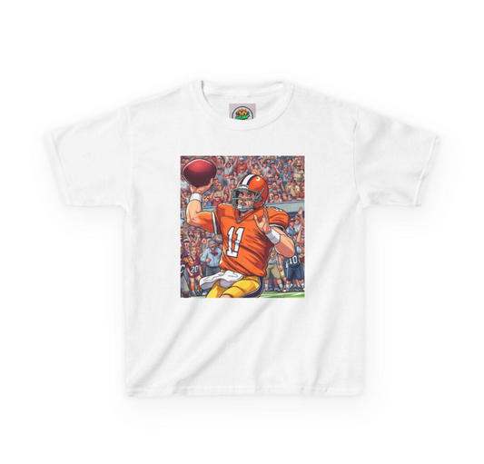 Youth Football Graphic Tee, Kids Casual Wear, Sports Fan Shirt, Team Spirit Tee, Birthday Gift, Game Day Apparel