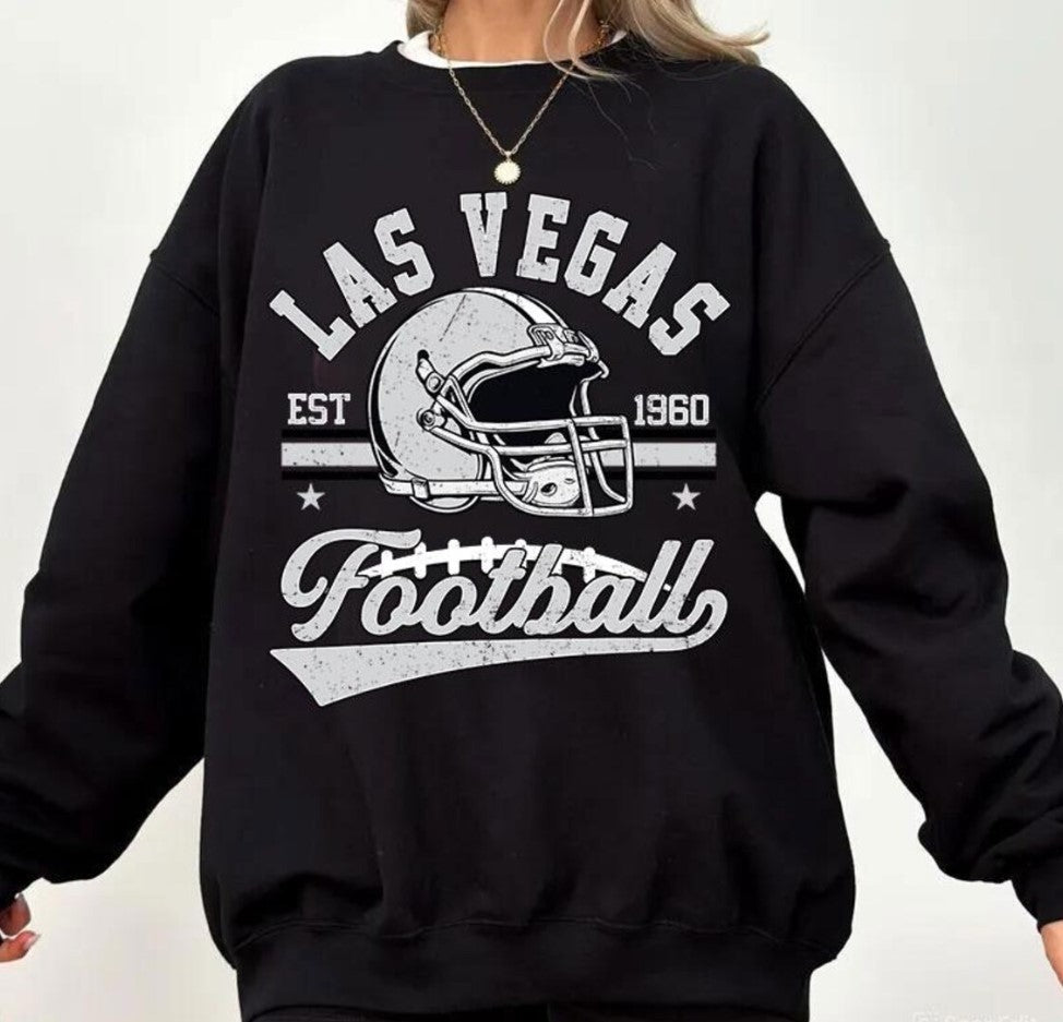 Vintage 90s Style Las Vegas Football Sweatshirt, Retro Sports Fan Shirt, Game Day Gift Tee, Las Vegas Mascot Sweatshirt, Las Vegas Football