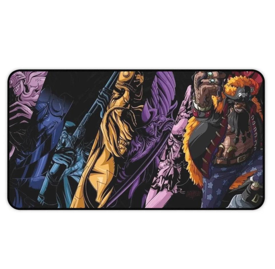 Anime One Piece Black Beard Desk Mat, Mouse Pad, Choose Size