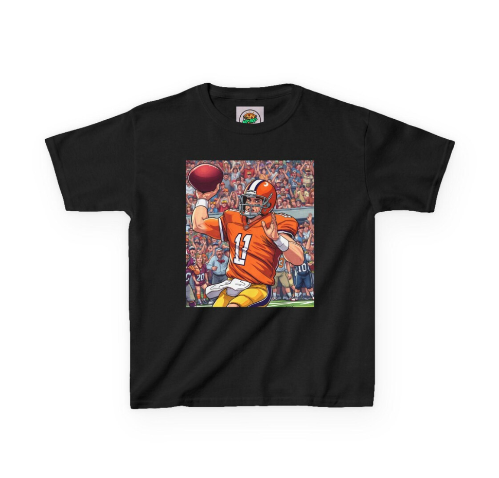 Youth Football Graphic Tee, Kids Casual Wear, Sports Fan Shirt, Team Spirit Tee, Birthday Gift, Game Day Apparel