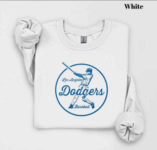Los Angeles Dodgers Vintage Baseball Circle Logo Sweatshirts Glidan Hoodie