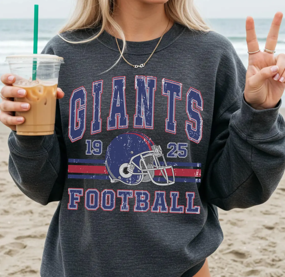Vintage 90s Style Giant Sweatshirt, New York Football Crewneck, NY Giant Shirt, New York Football Shirt, New York Fan Gift, New York Shirt