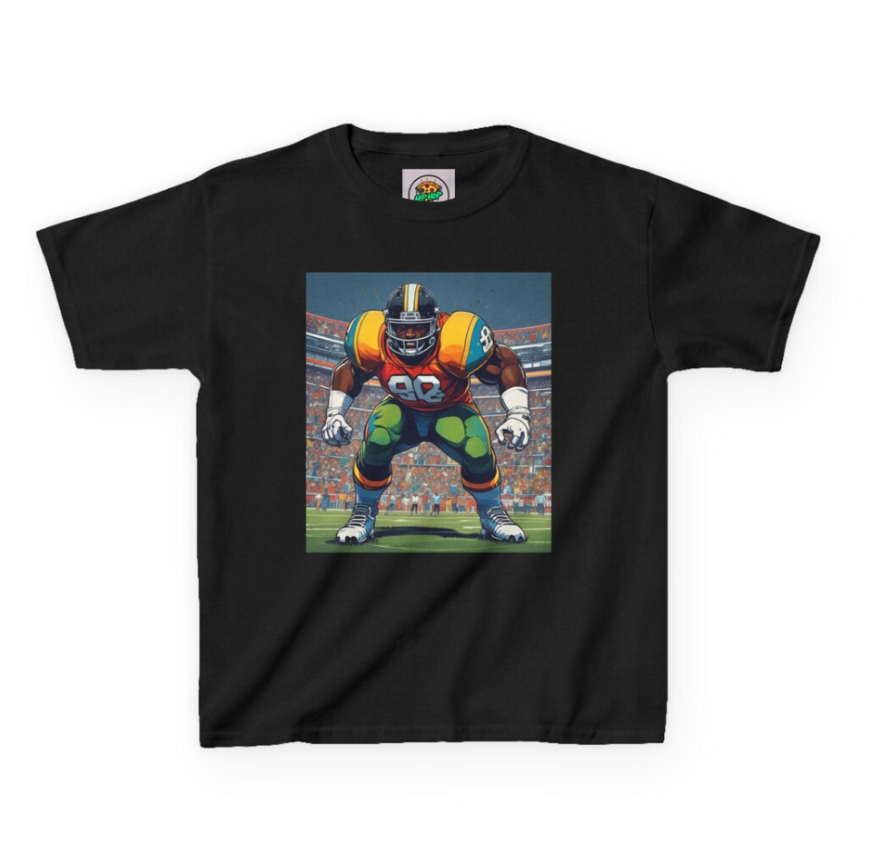 Youth Sports Fan Tee, Perfect for Game Day, Kids Birthday Gift, Athletic Wear, Football Enthusiast Shirt
