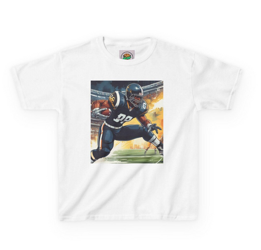 Football Themed Kids Tee, Sports Apparel, Youth T-Shirt, Gift for Young Fans, Birthday Present, Team Spirit Merch