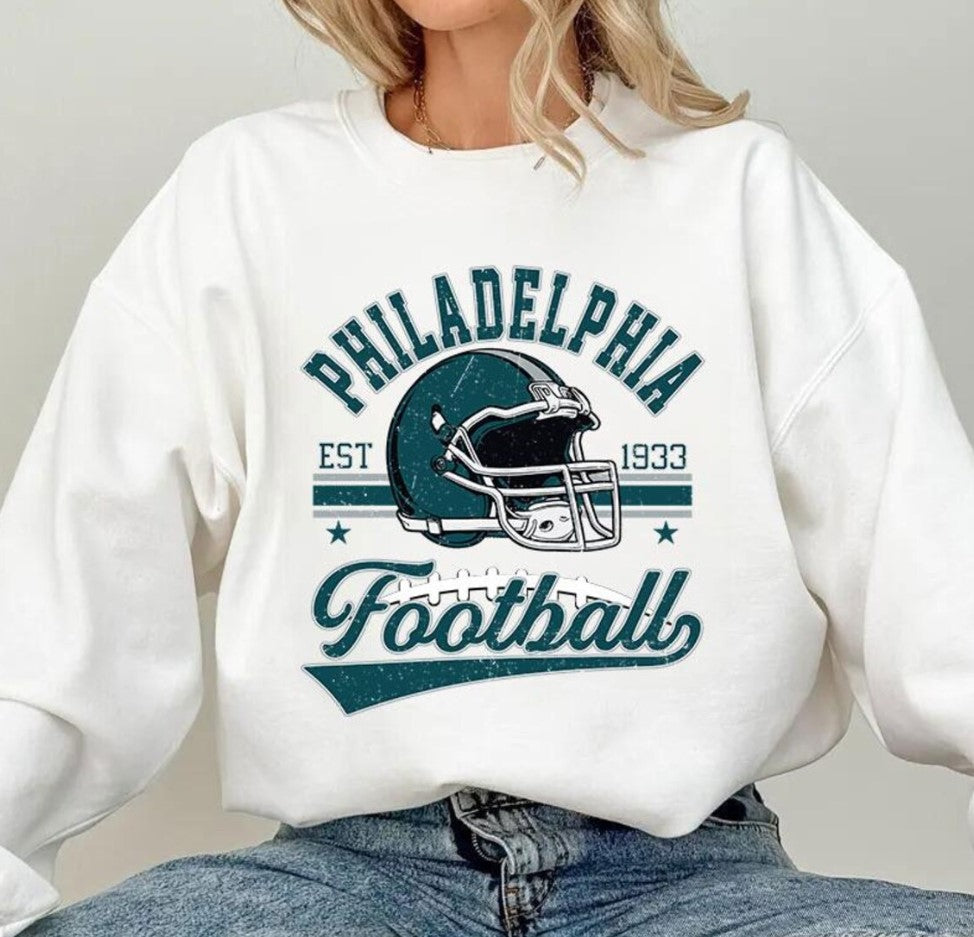 Vintage 90s Style Philadelphia Football SweatShirt, The Birds Game Day T Shirt, Sundays Are For The Birds Football Season Gift For Fans