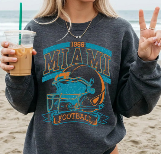 Vintage 90s Retro Style Miami Football Shirt, Miami Football Women Shirt, Game Day Shirt, Miami Football Shirt, Miami Football Gift Shirt