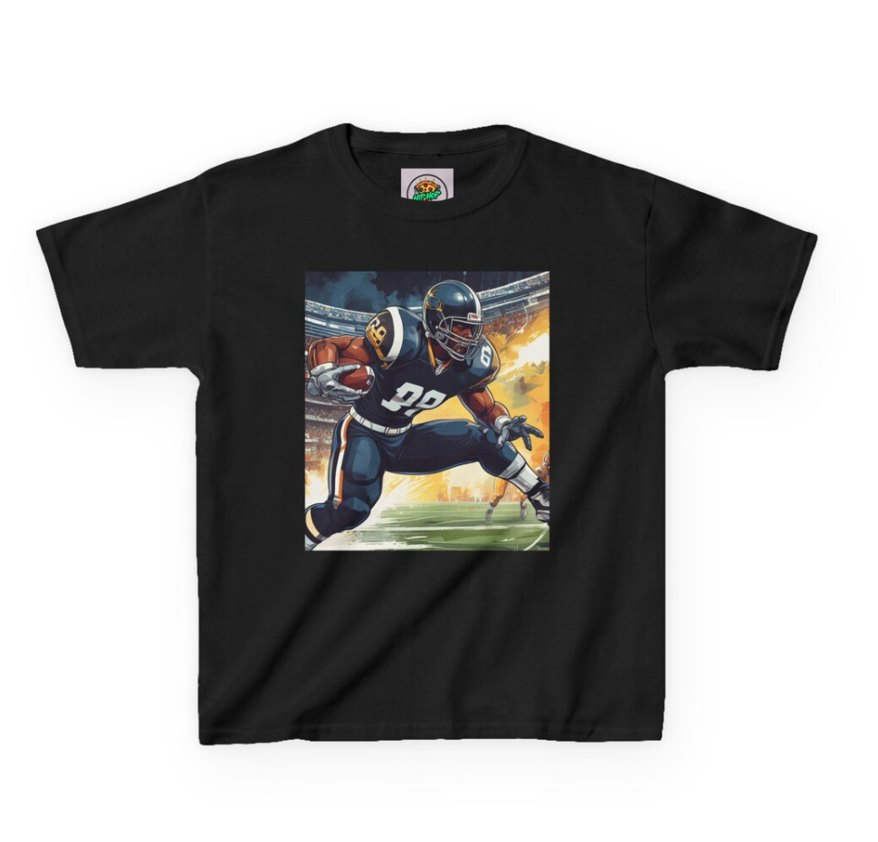 Football Themed Kids Tee, Sports Apparel, Youth T-Shirt, Gift for Young Fans, Birthday Present, Team Spirit Merch