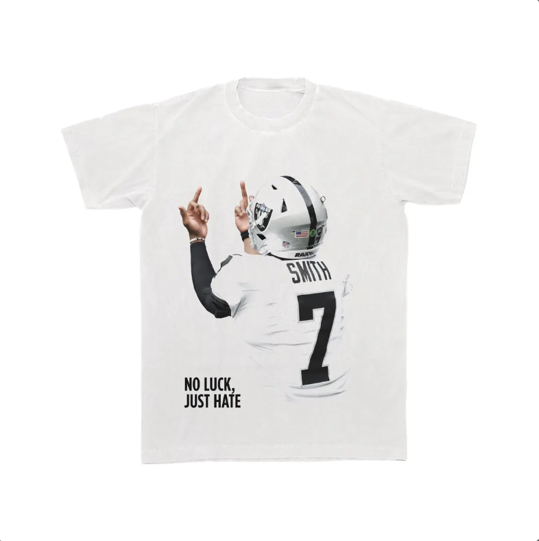 Geno Smith No Luck Just Hate Oversized Bootleg Raiders Tee, Run The Table Throwback Vintage Vegas Football shirt, birthday present!