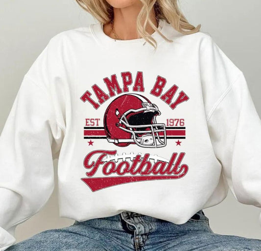 Vintage 90s style Tampa Bay Football sweatshirt,Football shirt,Tampa Bay football Crewneck tshirt,Game day Football,American football tee