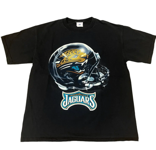 Vintage Jacksonville Jaguars Helmet T-shirt NFL Football Sz Large